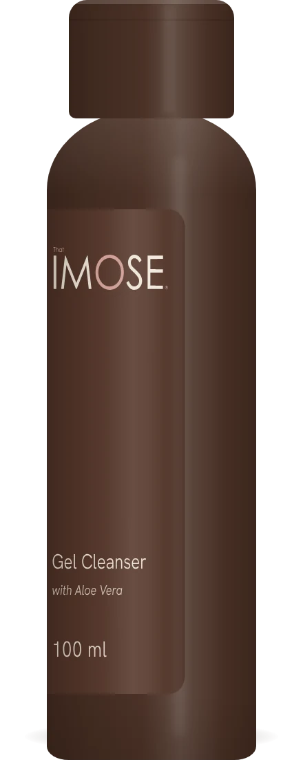 That IMOSE Gel Cleanser bottle in cocoa brown